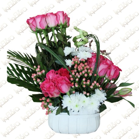 Lavish love basket arrangement