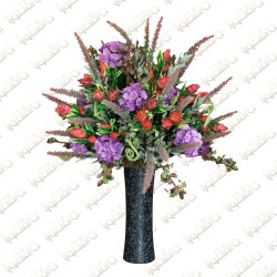 Dazzling Black Artificial Flower Arrangement