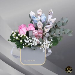 Gray Money Box Arrangement